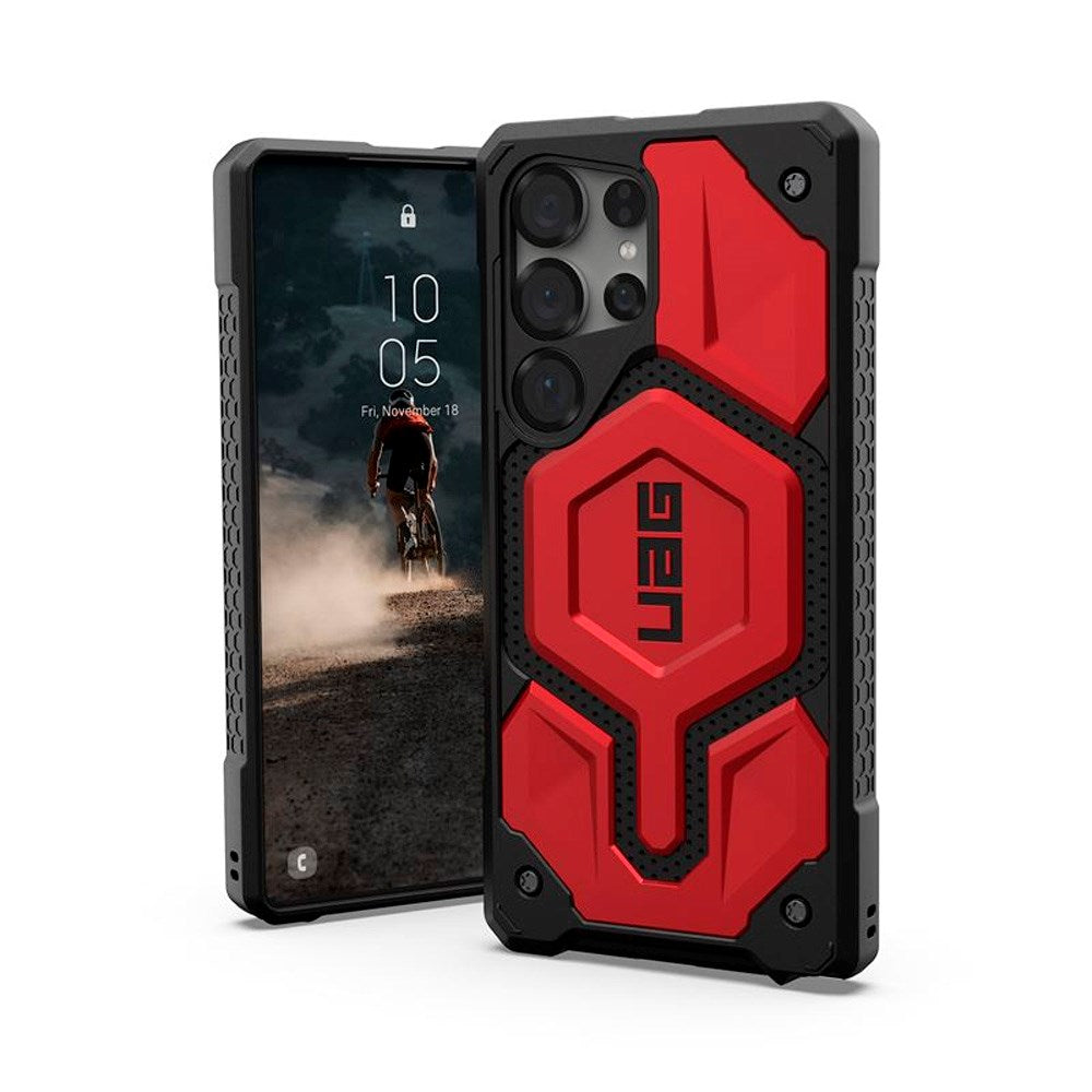 Samsung Galaxy S25 Ultra UAG MONARCH Pro Series Deksel - MagSafe Kompatibel - Rød / Svart