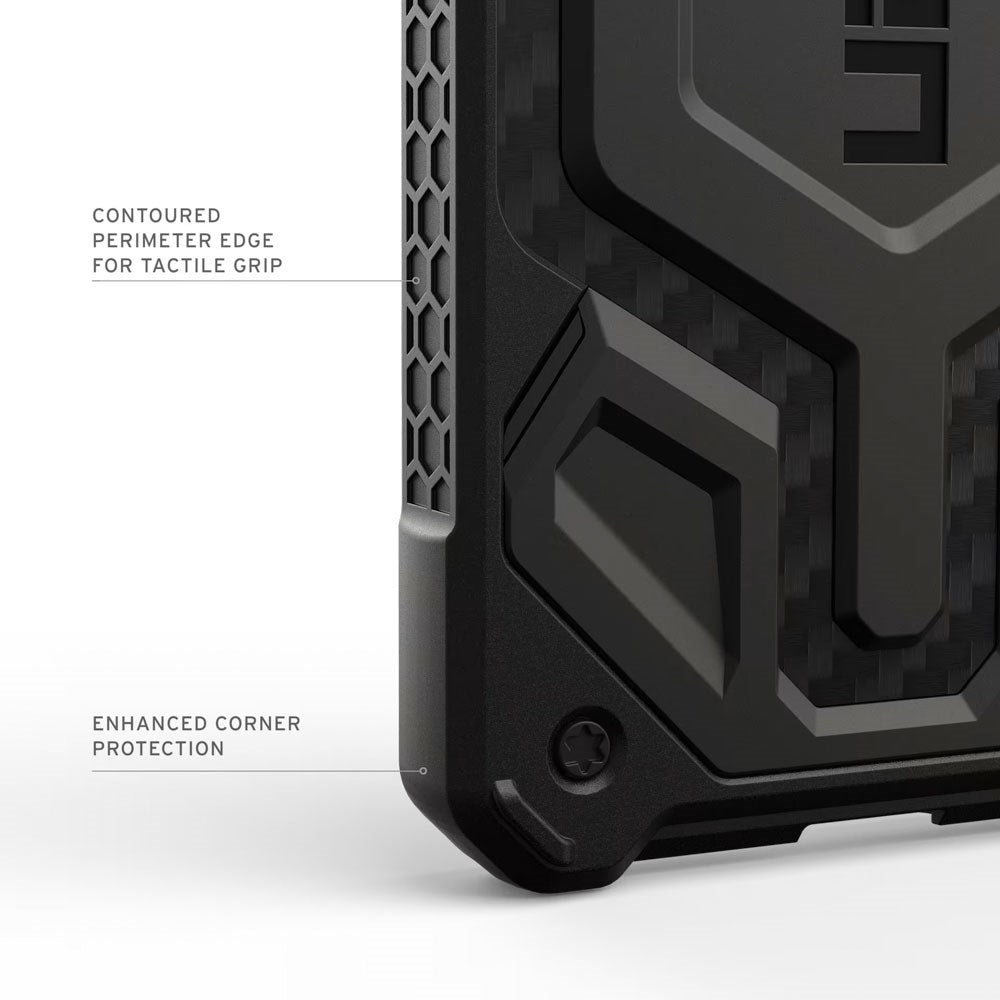 Samsung Galaxy S26 UAG Monarch Pro Carbon Hybrid Deksel – MagSafe Kompatibel – Svart