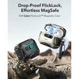 ESR AirPods Pro (3. gen.) Cyber FlickLock Deksel med Karabinkrok – Svart