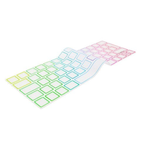 Philbert MacBook Pro 13" TB / 15" TB Tastaturdeksel med Europeisk Layout - Gjennomsiktig / Regnbue
