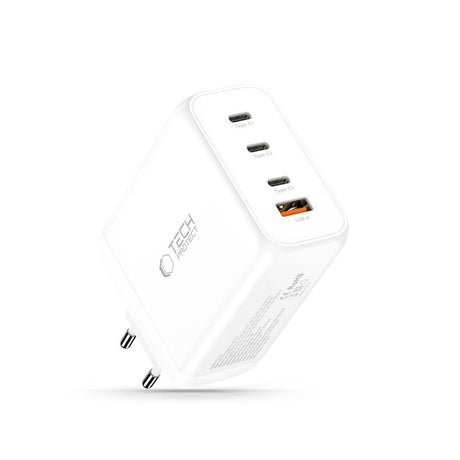 Tech-Protect 200W Vegglader m. 3x USB-C & 1x USB-A - Hvit