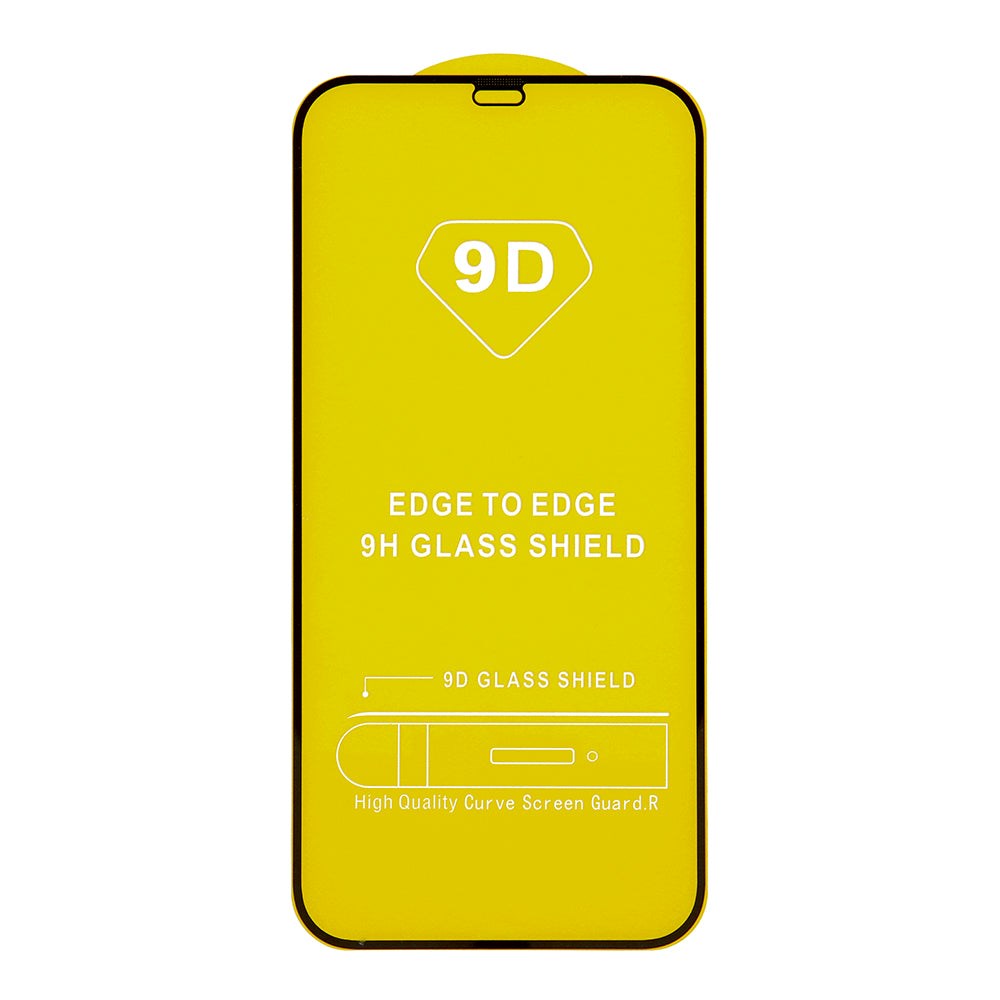 iPhone 14 Pro Unipha Herdet Glass - Full Fit Skjermbeskytter - Gjennomsiktig / Svart Kant