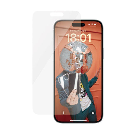 iPhone 15 Plus / 16 Plus PanzerGlass Classic Fit Skjermbeskyttelse - Platinum Strength - Gjennomsiktig