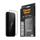 iPhone 15 / 16 PanzerGlass Ultra Wide Fit Ceramic Skjermbeskyttelse m. EasyAligner - Svart Kant