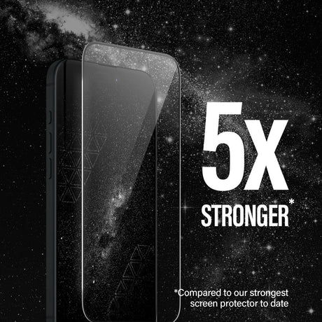 iPhone 15 Plus / 16 Plus PanzerGlass Ultra Wide Fit Ceramic Skjermbeskyttelse m. EasyAligner - Svart Kant