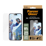 iPhone 15 Plus / 16 Plus PanzerGlass Classic Fit Skjermbeskyttelse m. EasyAligner - Platinum Strength - Gjennomsiktig
