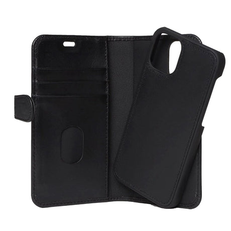 iPhone 12 Mini Buffalo Wallet Skinndeksel med Magnetisk Lommebok - Svart