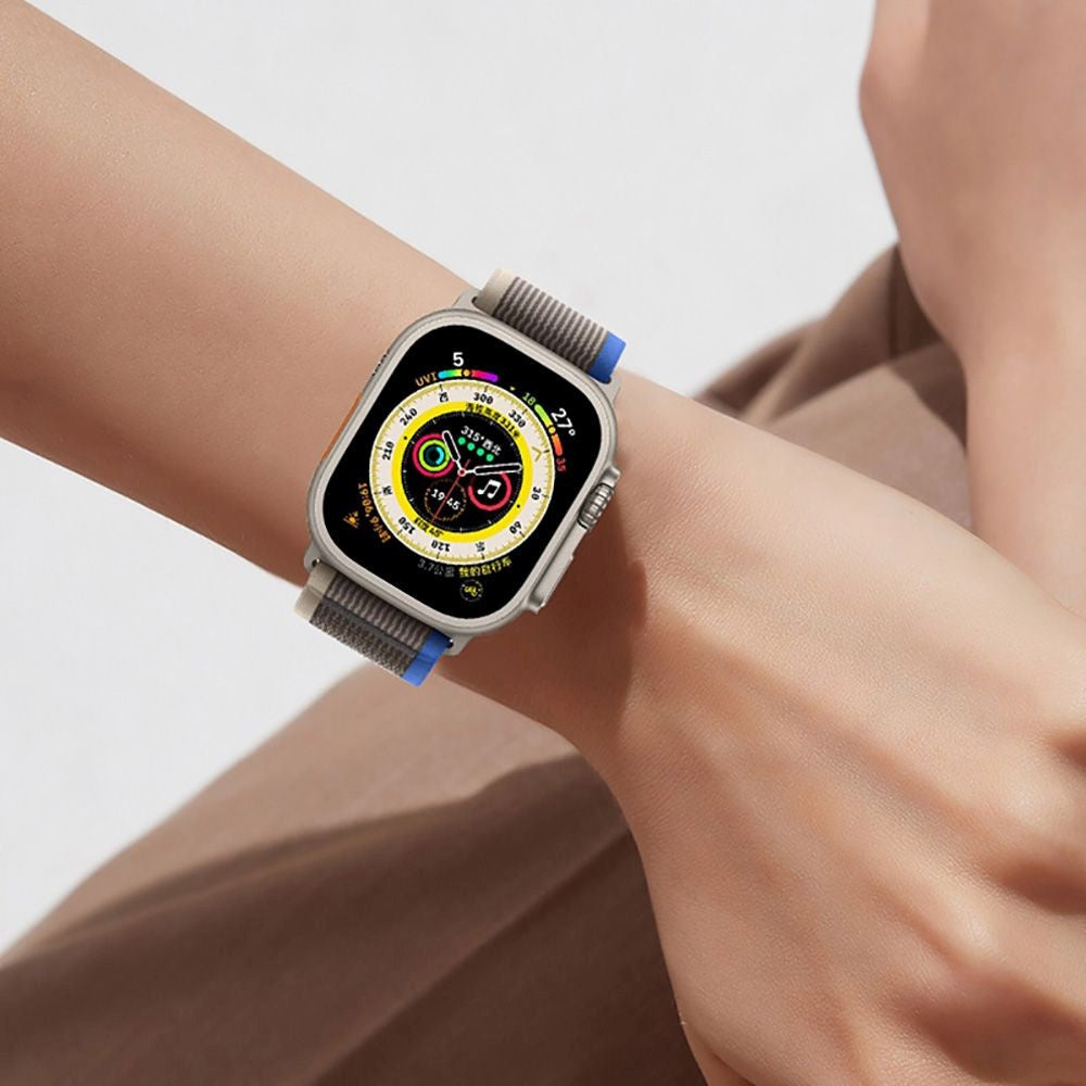 Nylon Borrelås Strap for Apple Watch (42/44/SE/45/46/49mm) Tech-Protect - Svart