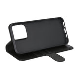 iPhone 16 Pro Max Essentials Kunstskinn Flip Deksel m. Kortholder & Stativfunksjon - Svart