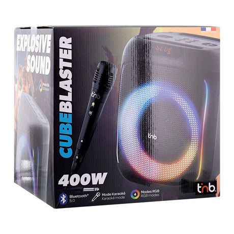 T'NB Bluetooth Høyttaler m. LED & Mikrofon - 40W - Svart