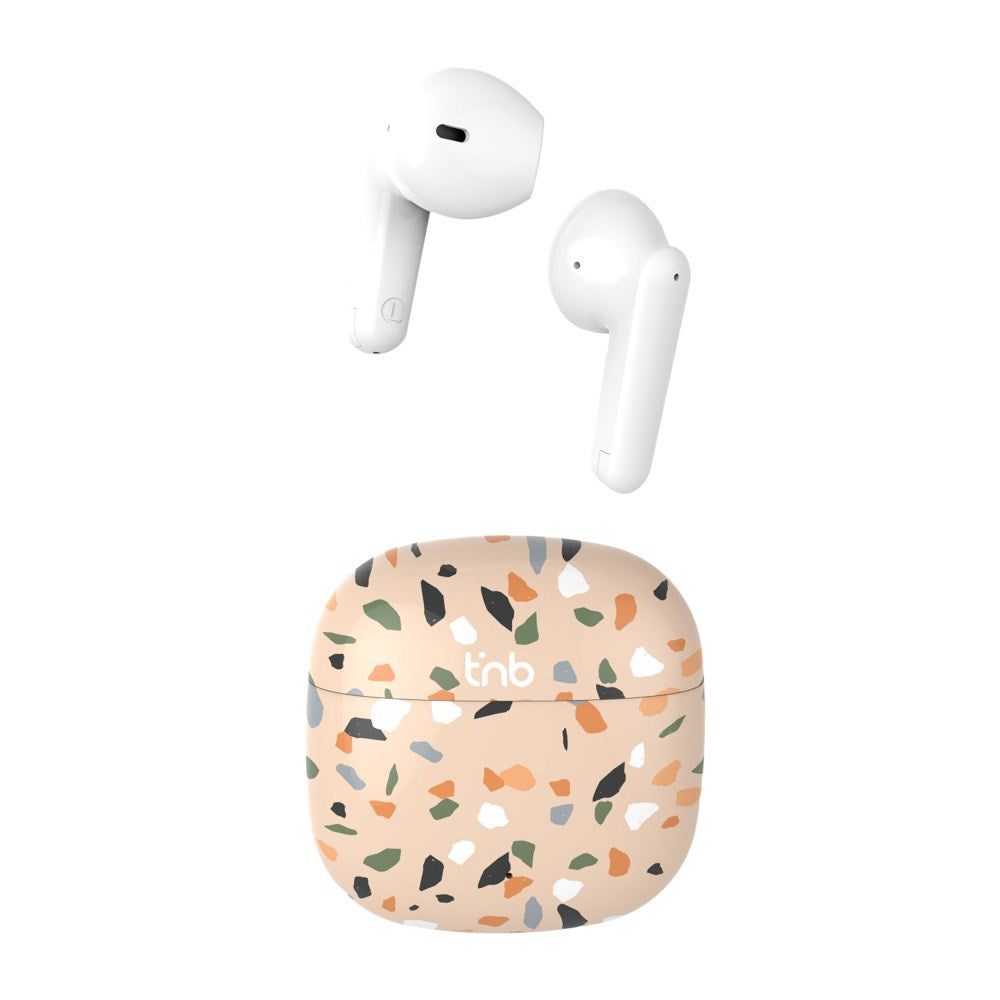 T'NB EXCLUSIV' Trådløse In-Ear Hodetelefoner m. Ladeetui - Terrazzo