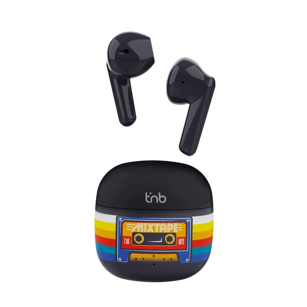T'NB ORIGIN Trådløse In-Ear Hodetelefoner med Ladeetui - Kassettbånd Design
