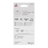 X2O 20W Vegglader m. 1x USB-C & 1x USB-C Kabel – 1.2m – Hvit