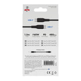 X2O Superflex 60W USB-C til USB-C Kabel - 1.5m - Svart