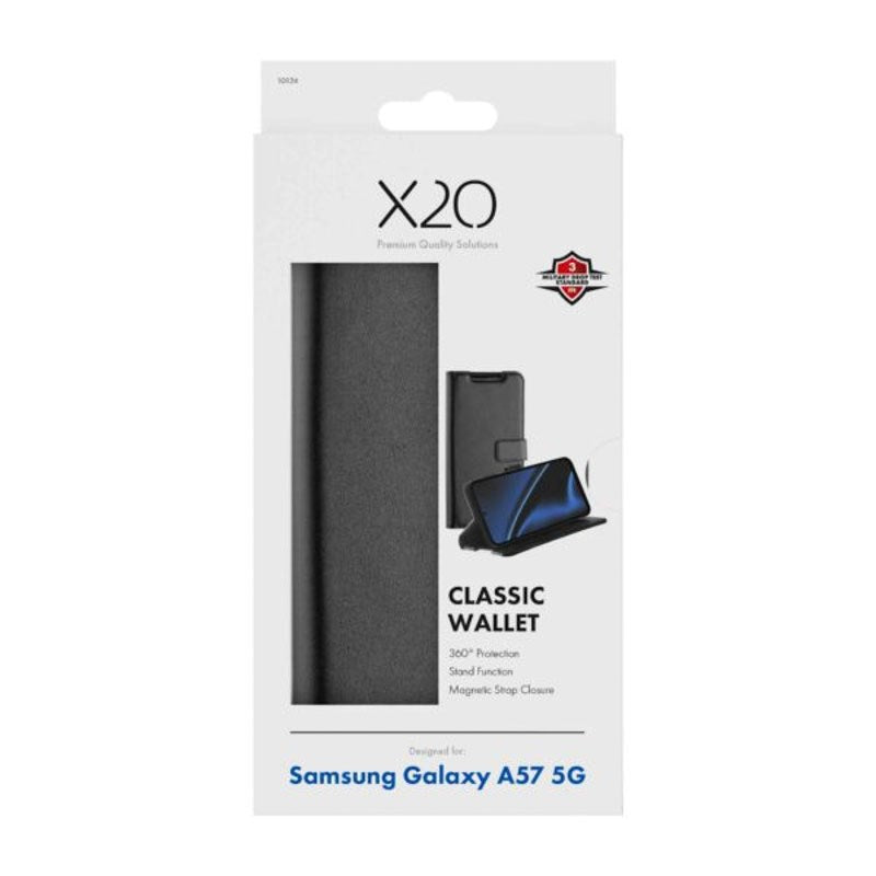 Samsung Galaxy A57 X2O Classic Wallet Flip Deksel - Svart