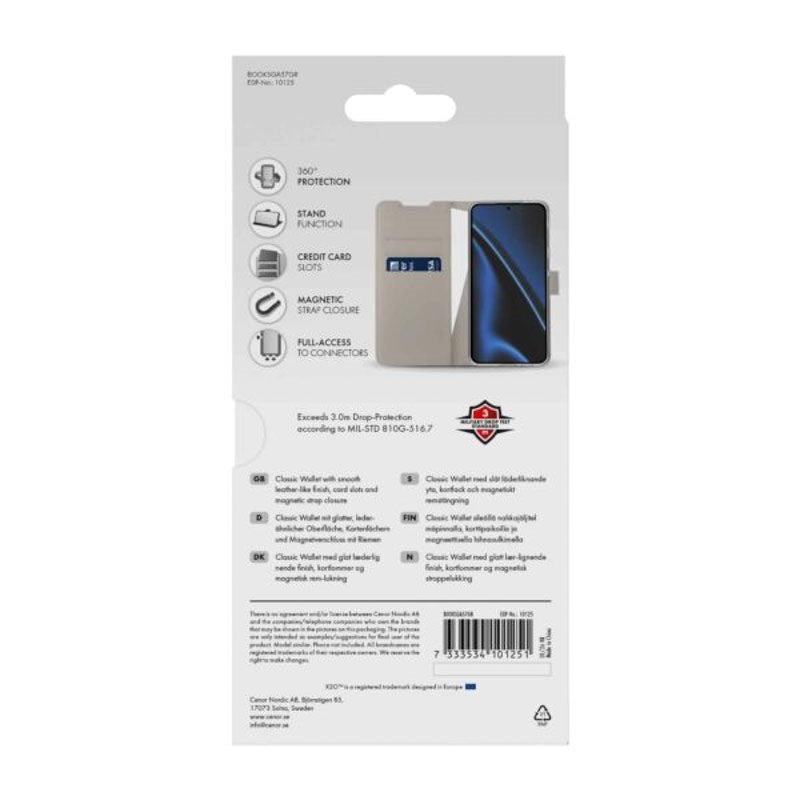 Samsung Galaxy A57 X2O Classic Wallet Flip Deksel - Beige