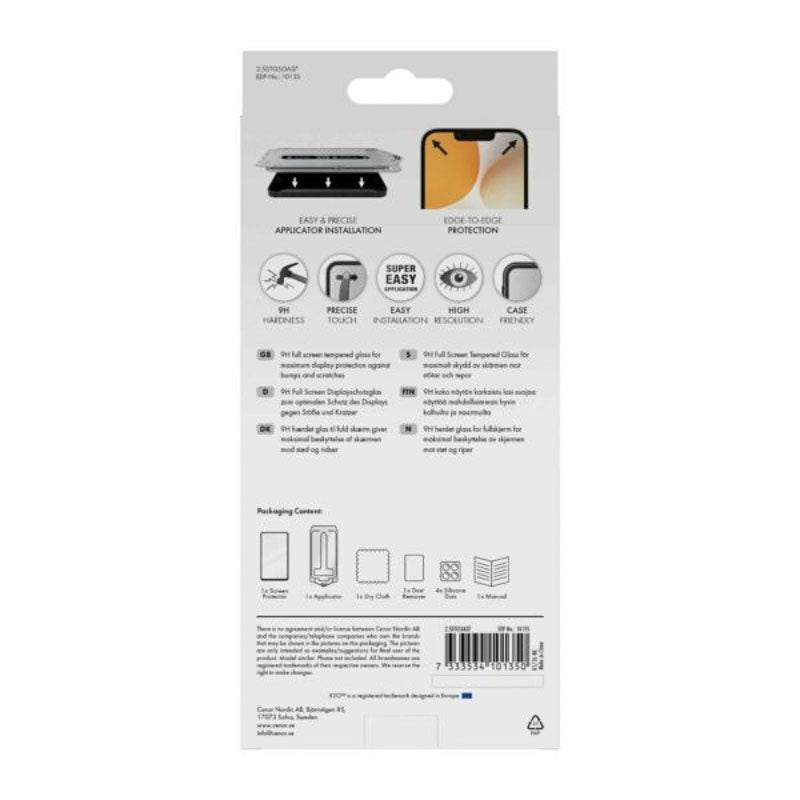 Samsung Galaxy A37 X2O 9H Full Fit Herdet Skjermbeskyttelsesglass - Gjennomsiktig