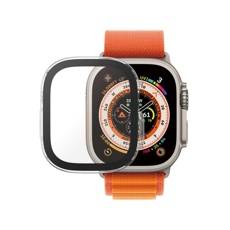 PanzerGlass Apple Watch Ultra 3/2/1 (49mm) Full Body D3O Bio Protection Deksel m. Innebygd skjermbeskyttelse - Gjennomsiktigt m. Svart Ramme