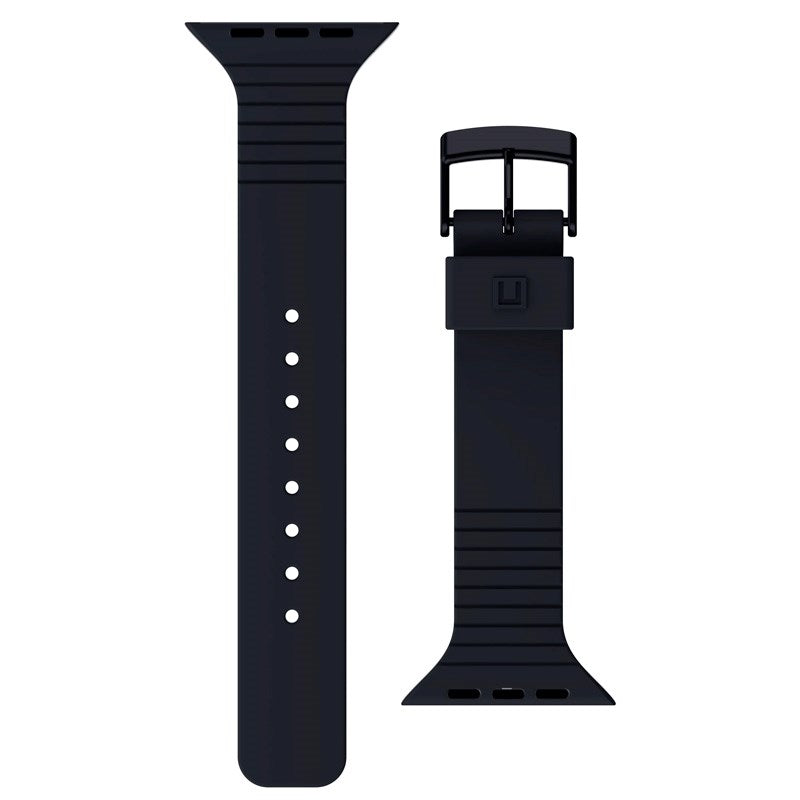 Apple Watch (42/44/SE/45/46/49mm) UAG [U] Aurora Silikon Rem - Black
