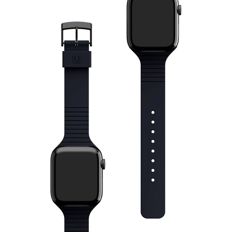 Apple Watch (42/44/SE/45/46/49mm) UAG [U] Aurora Silikon Rem - Black