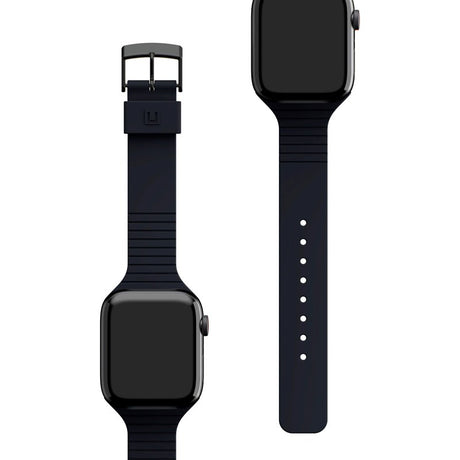 Apple Watch (42/44/SE/45/46/49mm) UAG [U] Aurora Silikon Rem - Black