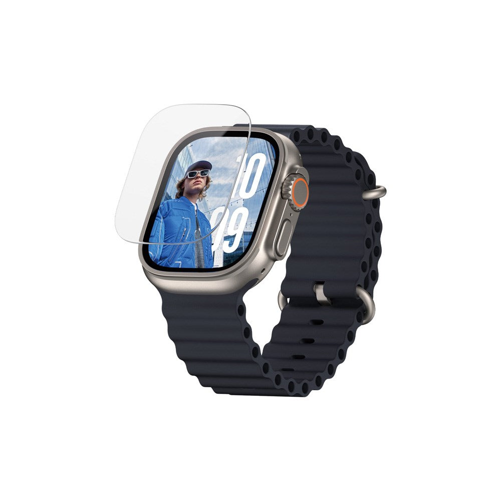 PanzerGlass Apple Watch Ultra 3/2/1 - Ultra-Wide Fit Skjermbeskyttelsesglass - Gjennomsiktig
