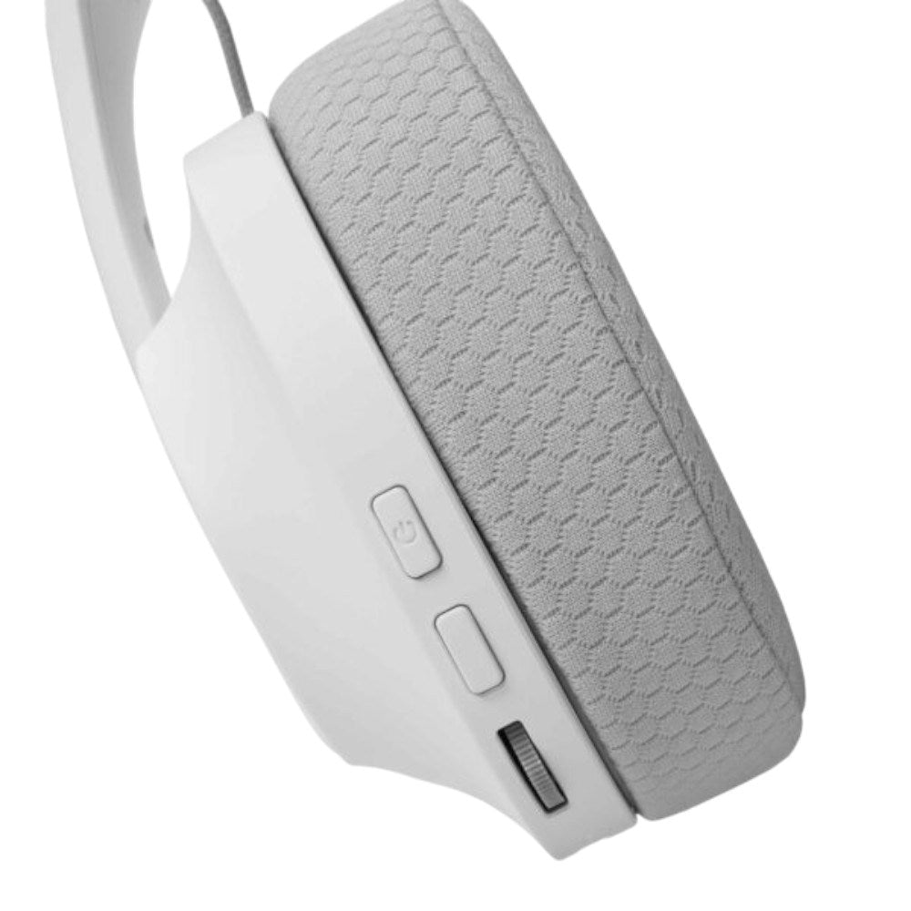 White Shark On-Ear Trådløse Spillhodetelefoner med Mikrofon - Hvit / Grå