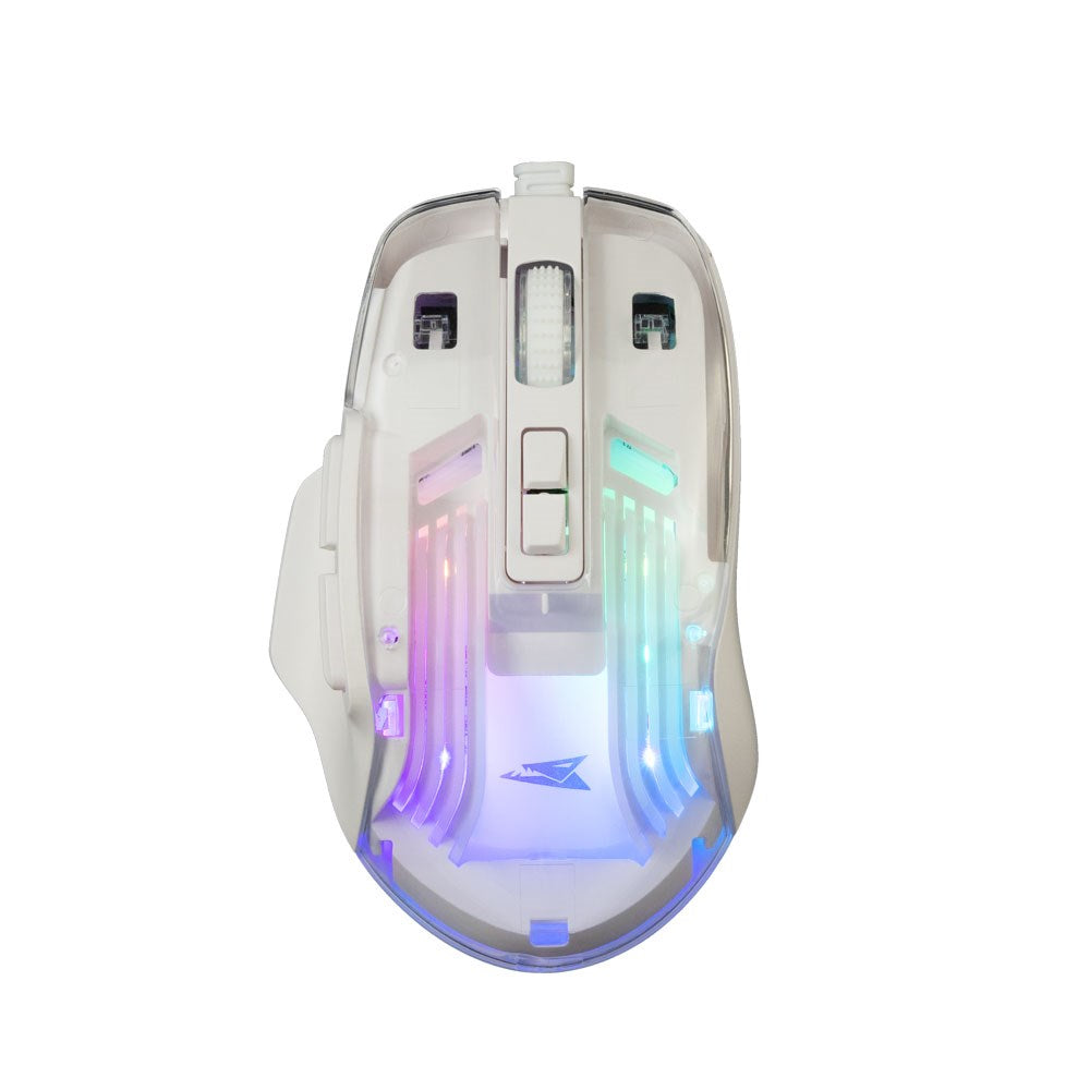 Baracuda ANGLERFISH Gaming Mus - 7D / 7200 DPI - Hvit