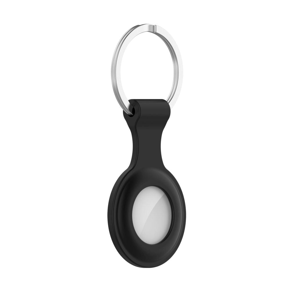 Tech-Protect Icon Silikon Deksel til AirTag 1. & 2. Gen. m. Nøkkelring - Svart
