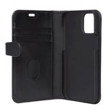 iPhone 12 Mini Buffalo Wallet Skinndeksel med Magnetisk Lommebok - Svart