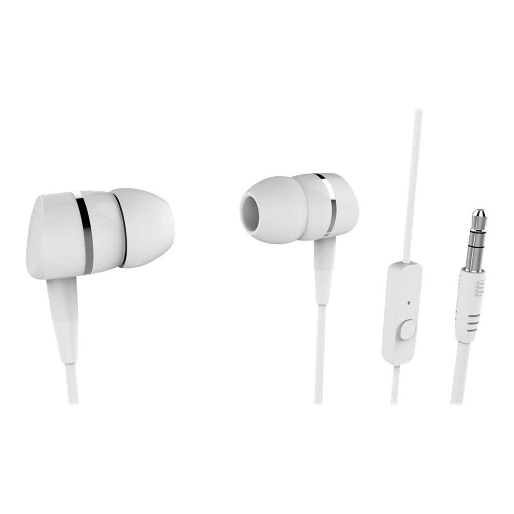 Vivanco In-Ear Hodetelefoner med 1.2m Ledning - 3,5 mm Plugg - Hvit