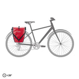 ORTLIEB Back-Roller 20L Sykkelveske for Bagasjebærer (42 x 32 x 17 cm) - Rød / Svart