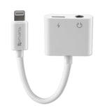 4smarts SoundSplit 6.5 cm Lightning To Lighting 3.5mm Audio Splitter - Hvit