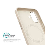 Vonmählen iPhone 16 Like Leather Deksel - MagSafe Kompatibel - Cream