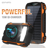 4smarts Titanpack UltiMag 20W Powerbank 20.000 mAh m. Solcelle - USB-C & 2 x USB-A - MagSafe-Kompatibel - Svart
