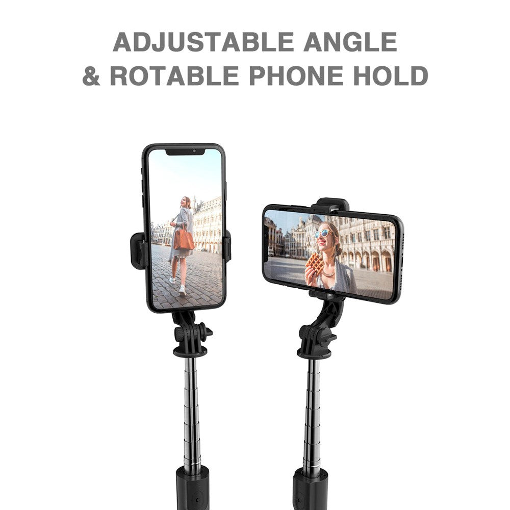 4smarts - Roterbar Selfiestang m. Bluetooth Fjernkontroll - Svart