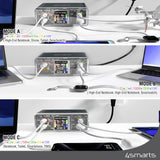 4smarts Lucid GaN DIY Mode Desktop Lader - 210W / 3x USB-C & 1x USB-A - Grå