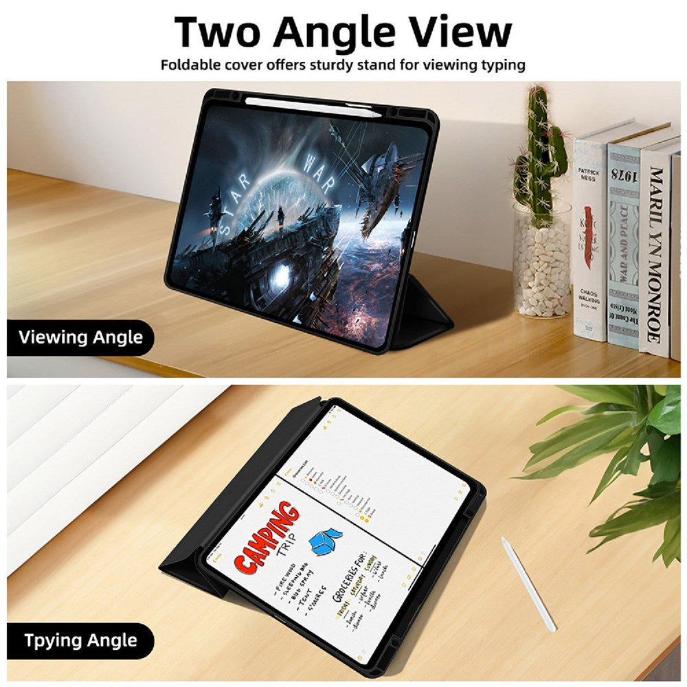 iPad Pro 13" (2025 / 2024) 4smarts Basic Folio Deksel m. Penne Holder - Svart