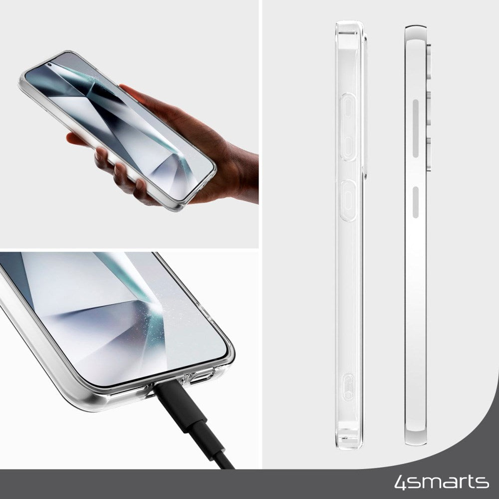 Samsung Galaxy S25 4Smarts 360° Protection Set m. Deksel & Skjermbeskyttelsesglass - Gjennomsiktig