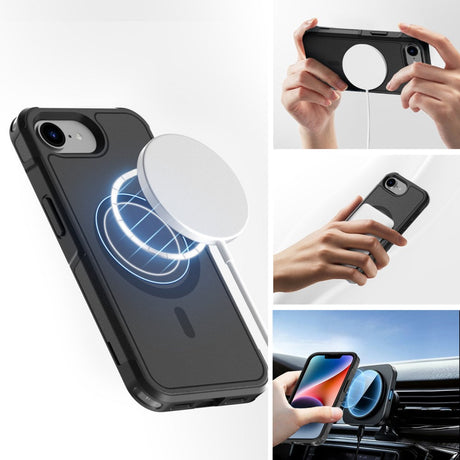 iPhone 17e / 16e 4smarts Defend Hybrid Deksel - MagSafe Kompatibel - Svart