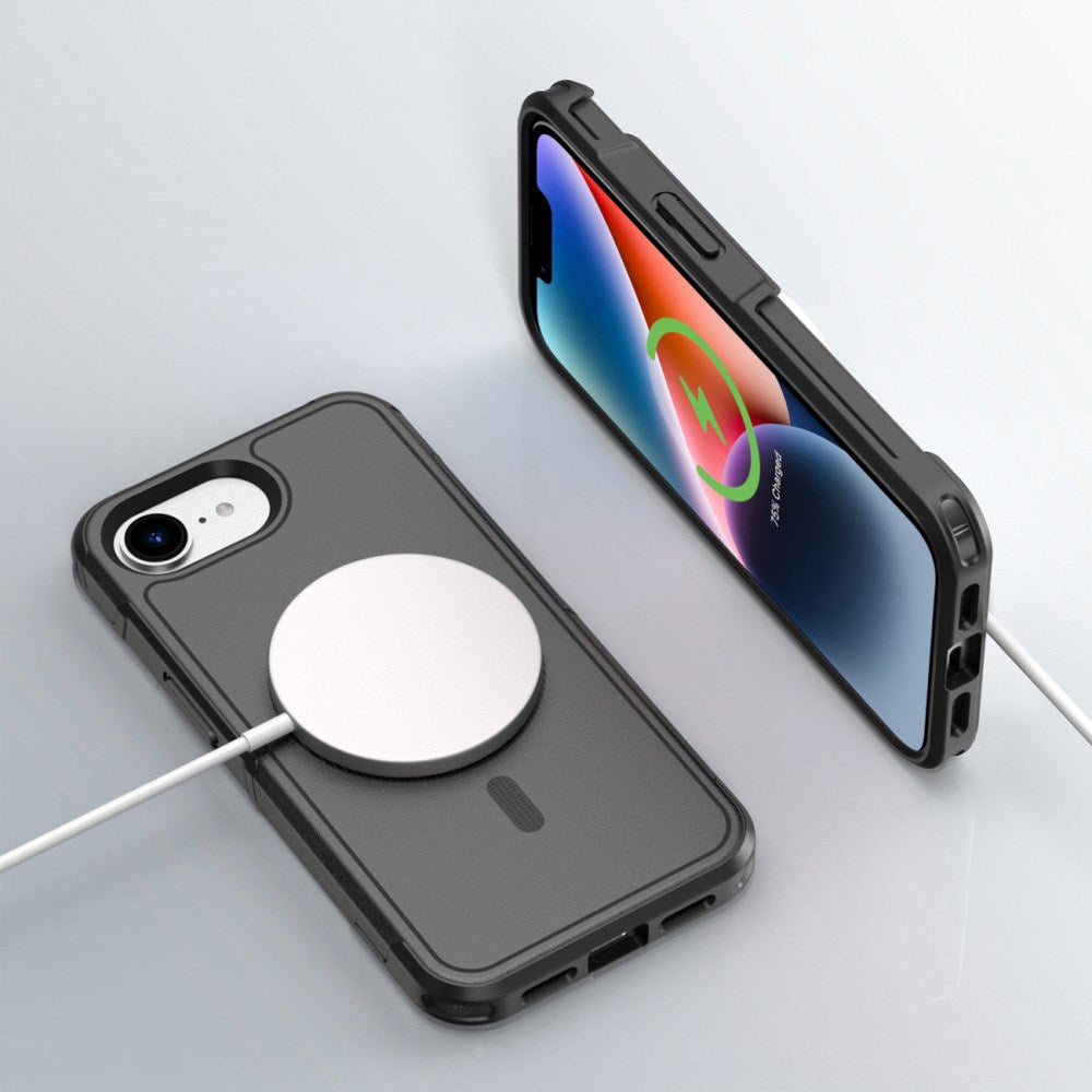 iPhone 17e / 16e 4smarts Defend Hybrid Deksel - MagSafe Kompatibel - Svart