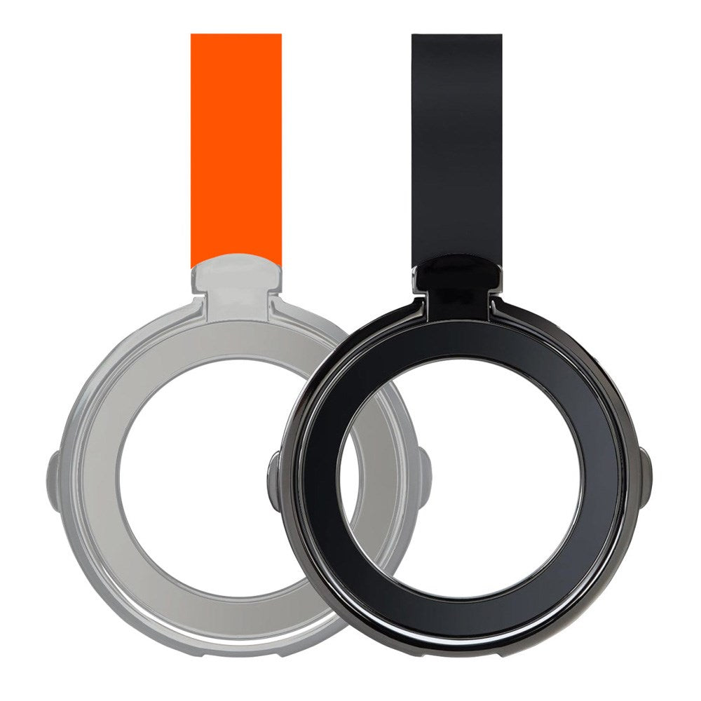4smarts Magnetisk Finger Ring - MagSafe Kompatibel - 2 stk - Svart / Oransje