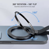 4smarts Magnetisk Finger Ring - MagSafe Kompatibel - 2 stk - Svart / Oransje