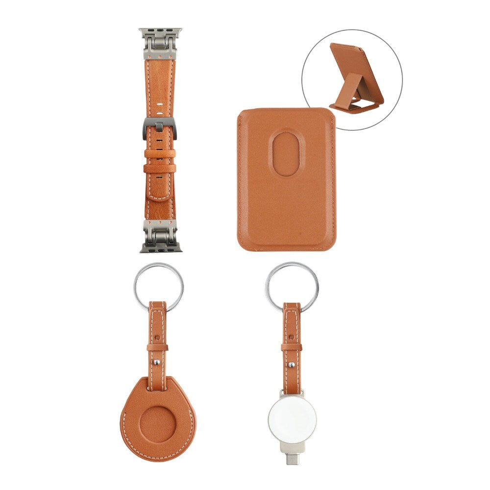 Accessory Set 4 stk. 4smarts - MagSafe Kompatibel - Brun