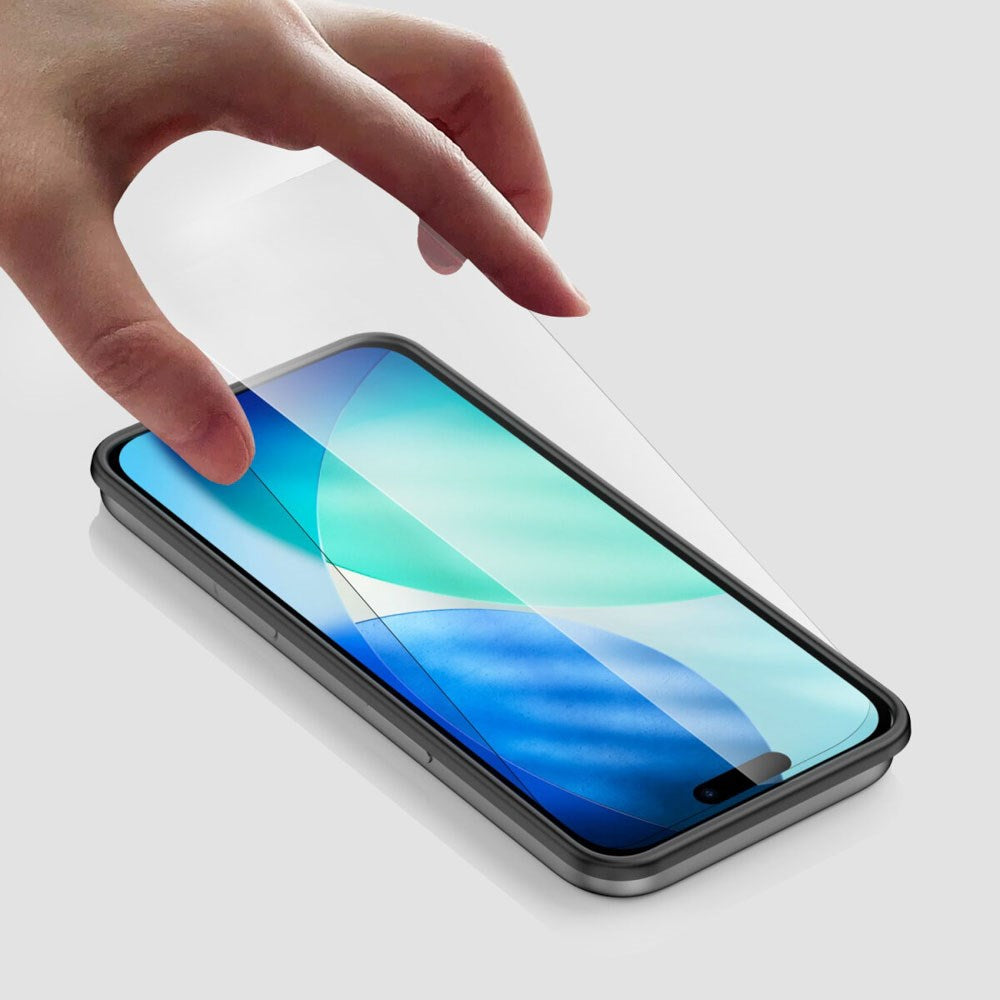 iPhone 17 Pro Max 4Smarts Second Glass Skjermbeskytter med Monteringsramme - Case-Friendly - Gjennomsiktig