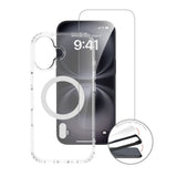 iPhone 17 4Smarts 3-i-1 Premium Starter Set - MagSafe Deksel, Skjermbeskyttelse & 20W Vegglader - Gjennomsiktig / Hvit