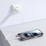 iPhone 17 4Smarts 3-i-1 Premium Starter Set - MagSafe Deksel, Skjermbeskyttelse & 20W Vegglader - Gjennomsiktig / Hvit