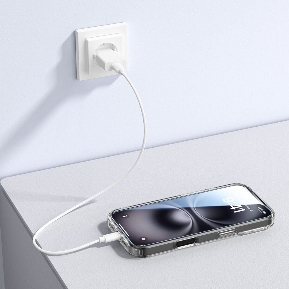 iPhone 17 Pro 4Smarts 3-i-1 Premium Starter Set - MagSafe Deksel, Skjermbeskyttelse & 20W Vegglader - Gjennomsiktig / Hvit