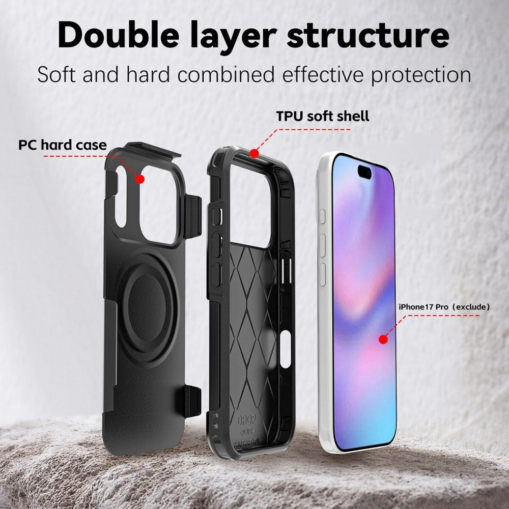 iPhone 17 Pro 4Smarts Defend Deksel - MagSafe Kompatibel - Svart