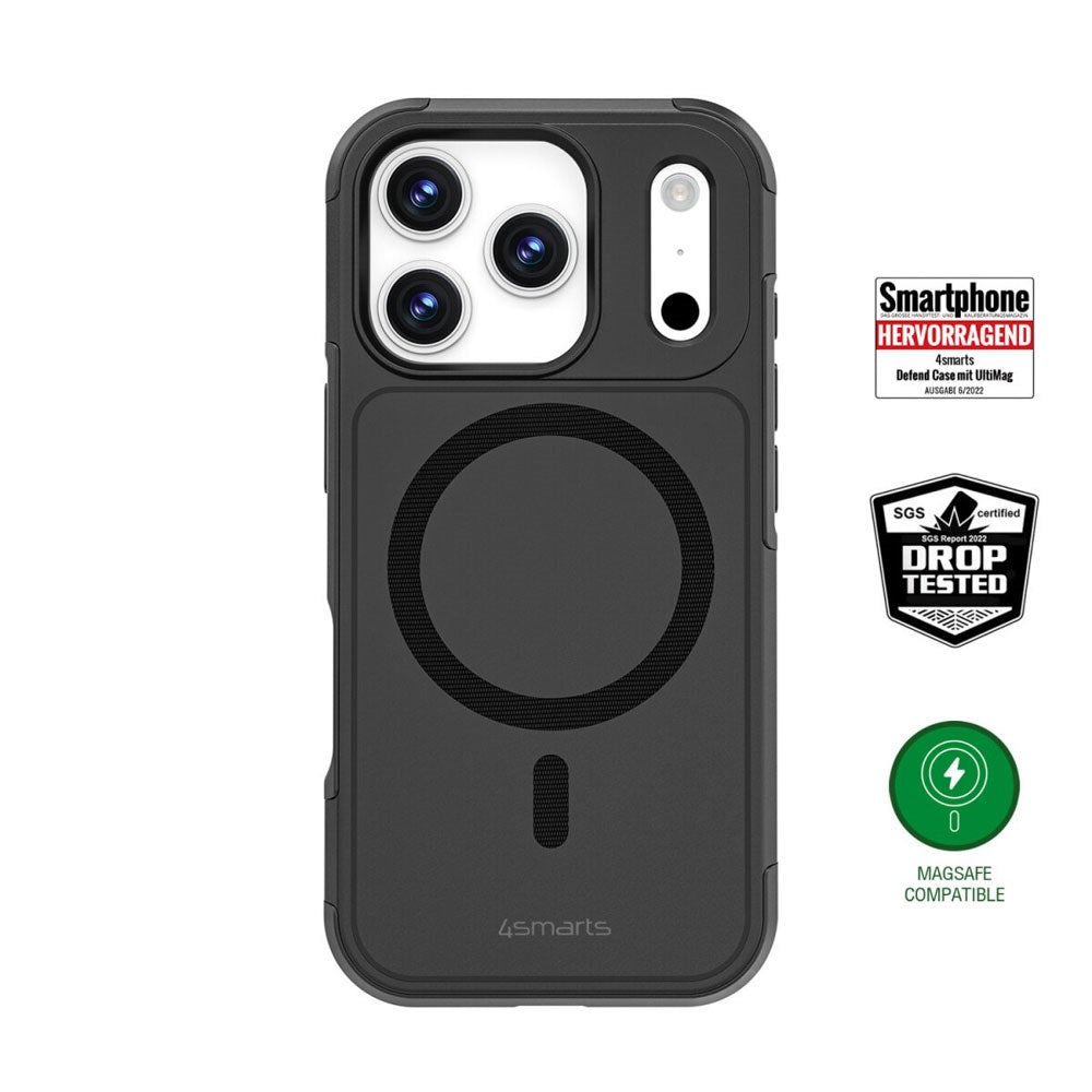 iPhone 17 Pro 4Smarts Defend Deksel - MagSafe Kompatibel - Svart